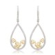 Designer Earrings with Certified Diamonds in 18k Yellow Gold - ER0772P